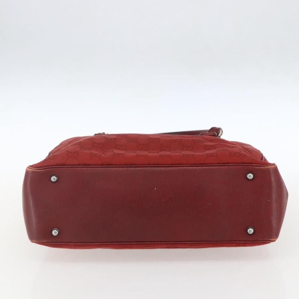 GUCCI GG Canvas Bamboo Hand Bag Red 112526 Auth ep12621 - Picture 6 of 16